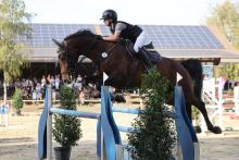 Foto: Überlegene Siegerin im Nordbadischen Amateurchampionat: Sina Urban auf Cox - Fotograf: © D. Matthaes