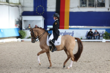Foto: Erste Drei-Sterne-Siegerin von Pforzheim: Anna-Cathrin Rieg mit Steendieks Derrick - Fotograf: © D. Matthaes