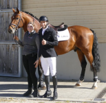 Foto: Elton vor der Deckstation mit Servicestellenleiterin Pauline Jopp und Richard Vogel - Fotograf: © Gaum Foto: Elton vor der Deckstation mit Servicestellenleiterin Pauline Jopp und Richard Vogel - Fotograf: © Gaum