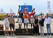 Foto: Pedro Mansur gewinnt Gold bei den Children vor Tabby Morgan-Evans und Mila Osing - Fotograf: Foto Rüchel Foto: Pedro Mansur gewinnt Gold bei den Children vor Tabby Morgan-Evans und Mila Osing - Fotograf: Foto Rüchel