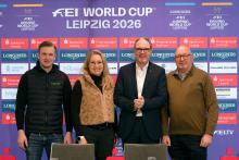 Foto: Auftakt Pressekonferenz: v.l. Moritz Scharffetter, Katja Büchel, Martin Buhl-Wagner, Volker Wulff - Fotograf: EG