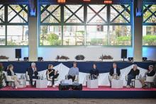 Foto: V.l. Francois Kasselmann, Nicole Nockemann, Hans Heinrich Meyer zu Strohen, Jessica von Bredow-Werndl, David Will, Sylvia Gugler, Simone Blum, Otto Becker, Hermann Gerland und Carsten Sostmeier - Fotograf: Hubert Fischer 