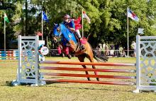 Foto: Schnell, bunt, ungewöhnlich - Das Kostümspringen vor dem Boocker Derby gehört ztu den Hinguckern des Pferdefestivals Stettiner Haff - Fotograf: Boocker SV Foto: Schnell, bunt, ungewöhnlich - Das Kostümspringen vor dem Boocker Derby gehört ztu den Hinguckern des Pferdefestivals Stettiner Haff - Fotograf: Boocker SV