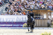 Foto: Das Foto zeigt das aktuelle Top-Paar der internationalen Dressurszene – Justin Verboomen und Zonik Plus – während der EM 2025 in Crozet - Fotograf: ALRV/Arnd Bronkhorst