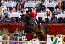Foto: Bull Run's Jireh (ex. Uno) und Kristen Vanderveen (USA) beim Weltcupfinale in Basel - Fotograf: Stefan Lafrentz