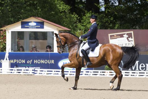 Foto: Emile Faurie und Lollipop gewinnen den MEGGLE Champion of Honour und qualifizieren sich für das Dressur-Derby - Fotograf: Sportfotos-Lafrentz.de