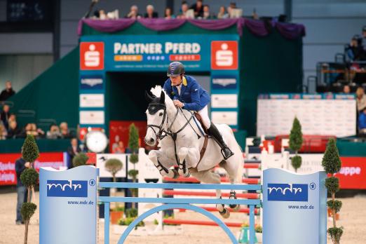 Foto: Christian Ahlmann und Aragon Z beim Sieg im Championat von Leipzig 2015 - Fotograf: Sportfotos-Lafrentz.de