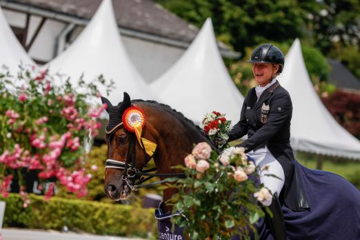Foto: Zweieinhalb Wochen vor dem Start der Weltmeisterschaften kommt Isabell Werth mit Ihrem WM-Kandidaten Quantaz zum Schafhofs Dressurfestival - Fotograf: Sportfotos-Lafrentz.de