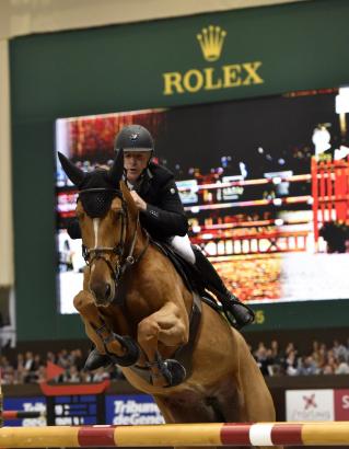 Foto: Roger Yves Bost, winner of two qualifiers for the “Rolex Grand Prix” at the CHI Geneva 2015 - Fotograf: Rolex Grand Slam of Show Jumping/Kit Houghton