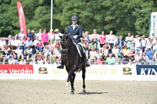 Foto: Vivaldi-Sohn gewinnt in Verden WM-Qualifikation: Gerdine Maree und Dream Boy. - Fotograf: Karl-Heinz Frieler