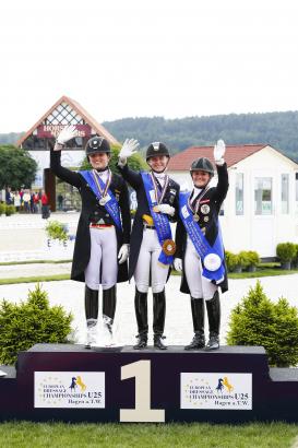 Foto: Die "European Freestyle Champions U25" v.l. Florine Kienbaum, Sanneke Rothenberger und Diana Porsche - Fotograf: Thomas Hellmann