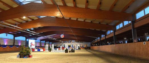 Foto: Die Halle der Hengststation Maas J. Hell ist Schauplatz der Hengstpräsentation am 7. Dezember und des Freispring-Wettbewerbs am 6. Dezember 2024 - Fotograf: Janne Bugtrup