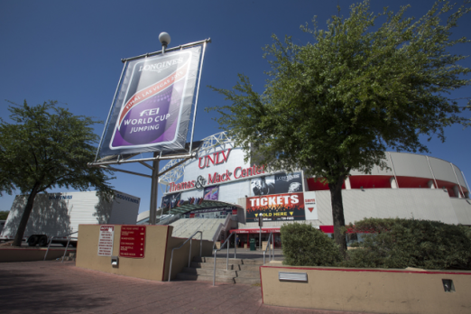 The Thomas & Mack Arena in Las Vegas, USA where the FEI World Cup™ 2015 Finals will get underway on Thursday 16 April. (FEI/Dirk Caremans) 