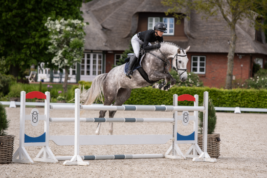 Foto: Beendete ihren ersten öffentlichen Auftritt direkt mit einem Sieg in einer Springpferdeprüfung: Katalognummer 103, Jassina v. Colman-Casall - Fotograf: Janne Bugtrup