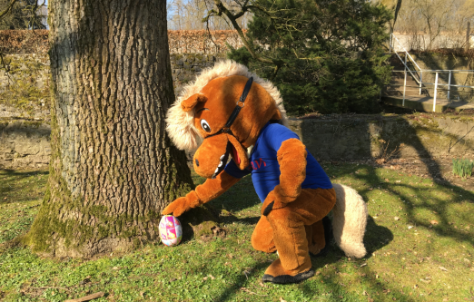 Foto: Balve-Maskottchen Balvi im Park