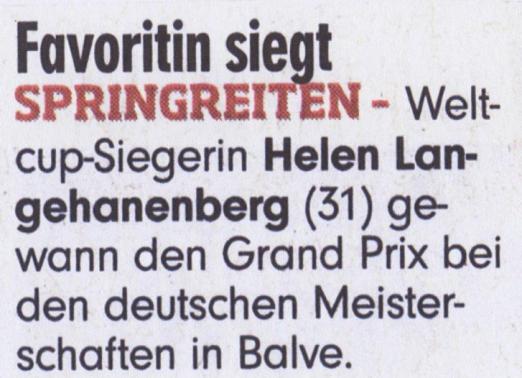Foto: Scan eines BILD-Artikels vom Samstag 08. Juni 2013