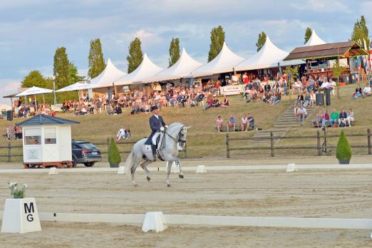 Foto: Gastgeber-Sieg in der Grand Prix Kür für Sascha Schulz und Dragao - Fotograf: Tanja Becker
