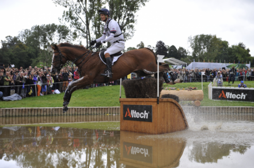 William Fox-Pitt (GBR) and the stallion Chilli Morning take over the individual lead after a superb Cross Country round which puts Great Britain three fences behind overnight leaders Germany in team Eventing at the Alltech FEI World Equestrian Games™ 2014 in Normandy (Trevor Holt/FEI) 