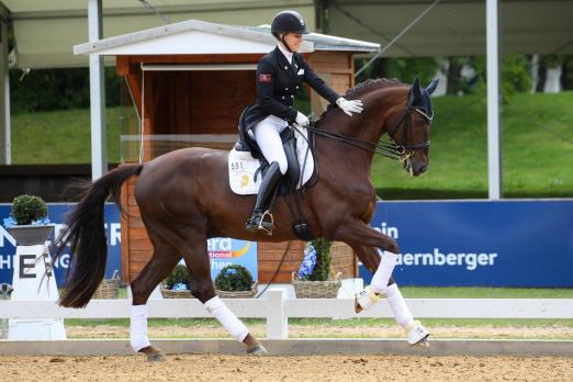 Foto: Lena Waldmann feiert mit dem Oldenburger Fiderdance Grand Prix-Erfolge. In Liebenberg berichtet die junge Amazone wie Dressurtalente entdeckt und gefördert werden - Fotograf: LL-Foto