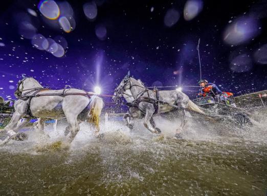Foto: Fotograf Andreas Steindl gewann 2025 die "Silberne Kamera" für dieses sensationelle Bild, das beim CHIO Aachen 2024 entstanden ist - Fotograf: Andreas Steindl