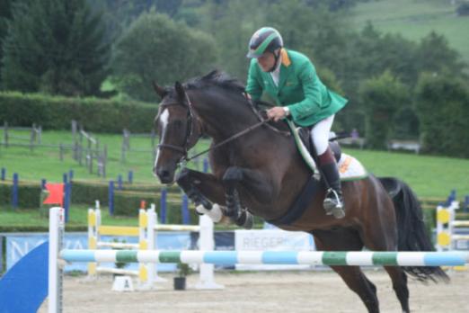 Foto: Thomas Frühmann (AUT) und The Sixth Sense am Weg zum Sieg im Grand Prix von Piber - Fotograf: CSI Piber