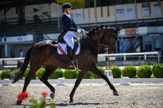 Foto: Ab 2022 kann sich die Schweizer Dressur-Elite in Basel präsentieren. Hier im Bild die Schweizer Meisterin Estelle Wettstein (SUI) mit West Side Story - Fotograf: © Katja Stuppia