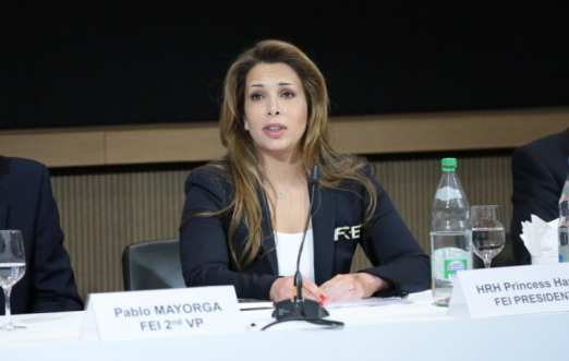 Foto: FEI President HRH Princess Haya at the Extraordinary General Assembly which took place on 29 April 2014 in Lausanne (SUI). - Fotograf: © Germain Arias-Schreiber/FEI