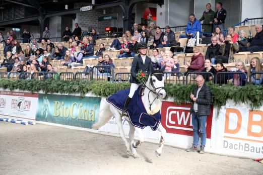 Foto: Josefine Sandgaard Mørup. Hat den Grand Prix der Ponys gewonnen - Fotograf: SHS Holstein International