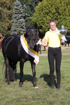 Foto: Siegerin bei den Ponys mit der höchsten Bewertung des Tages: Laura Schuld - Fotograf: Hannoveraner Verband