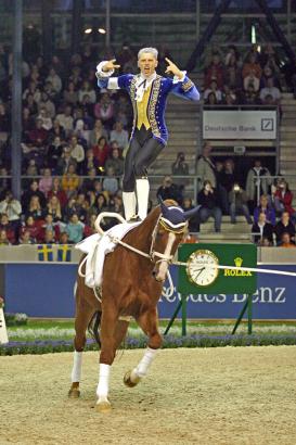 Foto: Kai Vorberg bei seiner Mozart-Kür während der WM Aachen 2006 - Fotograf: chioaachen.de