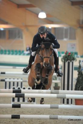 Foto: Voll auf Angriff ging es zum Silver Tour Finalsieg: Max Kühner (GER) und Clooney 35 - Fotograf: Sibil Slejko