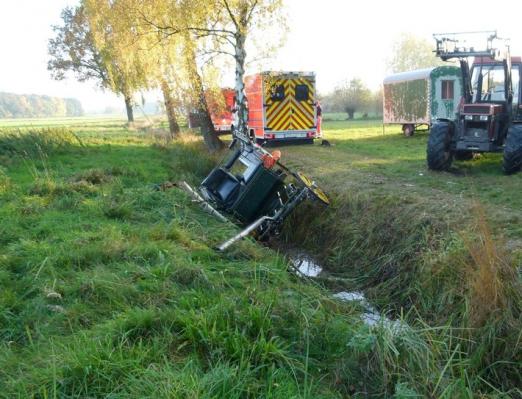 Foto: verunglückte Kutsche - Fotograf: Polizei Minden-Lübbecke