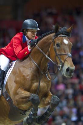 Foto: The USA’s Beezie Madden, winner in 2013 with Simon, heads to Lyon (FRA) next week with victory in the Longines FEI World Cup™ Final as her goal. Fotograf: Arnd Bronkhorst/FEI