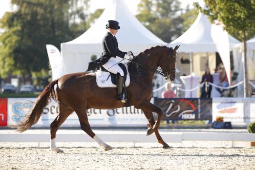 Foto: Titelverteidigerin in der Dressur - Ninja Rathjens und De Nino in Bad Segeberg - Fotograf: Tierfotografie Huber