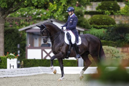 Foto: Marcus Orlob (USA) siegt mit Jane im Preis der iWest - Tierernährung Dr. Meyer GmbH & Co.KG - Fotograf: Sportfotos-Lafrentz.de