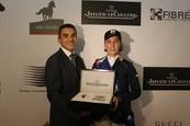 Foto: Katharina Offel erhält ihre Jaeger-LeCoultre - Uhr überreicht - Fotograf: Sportfot/GCT