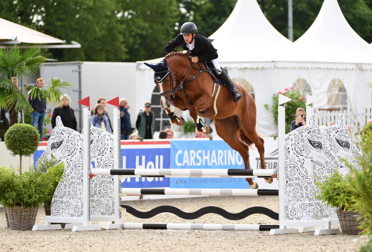 Foto: Die Casall-Corofino I-Tochter N-Quinta aus der Zucht von Günther Fielmann (Schierensee), Stamm 223B, avancierte 2023 zur Holsteiner Siegerstute und wurde dann im vergangenen Jahr Landeschampionesse der vierjährigen Springpferde bei den Holsteiner Pferdetagen - Fotograf: Janne Bugtrup
