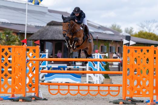 Foto: Marieke Reimers und Just One Way im Springen Kl. S** in Ehlersdorf - schnell und fehlerfrei an der Spitze - Fotograf: Ch. Beeck