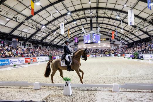 Foto: Moritz Treffinger und Fiderdance gaben 2026 ihr gemeinsames Neumünster Debut und verließen die Holstenhallen mit ihrer besten FEI Dressage World Cup™ Platzierung der Saison - Fotograf: sportfotos-lafrentz.de Foto: Moritz Treffinger und Fiderdance gaben 2026 ihr gemeinsames Neumünster Debut und verließen die Holstenhallen mit ihrer besten FEI Dressage World Cup™ Platzierung der Saison - Fotograf: sportfotos-lafrentz.de