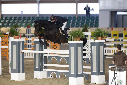 Foto: Walter Schellenbauer (NÖ) holte Platz zwei für das MAGNA RACINO im M Springen hinter MAGNA RACINO Stammgast Thomas Mühlbauer (GER) - Fotograf: Manfred Leitgeb
