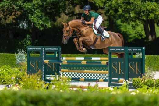 Foto: The beautiful 5yo Diamont’s Love Bull’s Eye Z (Diamant de Semilly x Echo van ‘t Spieveld) has show experience at 1.20m level