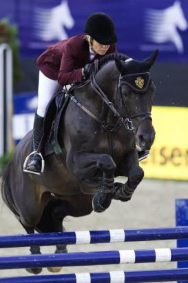 Foto: Edwina Top-Alexander (AUS) sorgt schon alleine durch ihre Teilnahme für eine pferdesportliche Sensation in Kärnten - Fotograf: Michael Rzepa 
