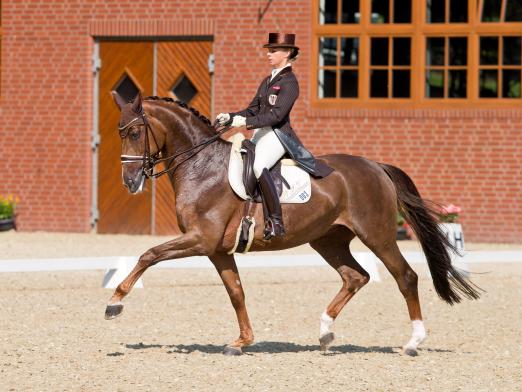 Foto: Die Grand Prix-Siegerin Victoria Max-Theurer bei Dressur Cappeln International - Fotograf: Michael Rzepa