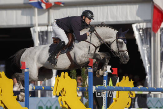 Belgium’s Gregory Wathelet steered Mjt Nevados S to victory in the 7-Year-Old category at the FEI World Breeding Jumping Championships for Young Horses 2015 at Lanaken in Belgium today. (FEI/Dirk Caremans) 