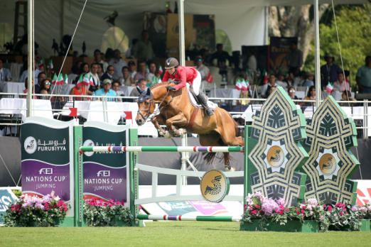 Ali Wolff and Casall produced the only double-clear of the competition to help clinch victory, and a qualifying spot at the Furusiyya 2015 Final, for Team USA at the third leg of the Furusiyya FEI Nations Cup™ Jumping 2015 series at Coapexpan, Mexico. (FEI/Anwar Esquivel)