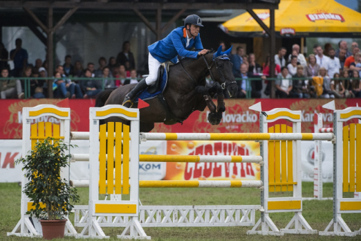 Slovenia’s Luka Zaloznik and Eloise du Petit Vivier claimed individual gold and team silver in the Senior category at the FEI Balkan Jumping Championships 2014 at Zagreb, Croatia last weekend. (Alexis Vassilopoulos/FEI) 