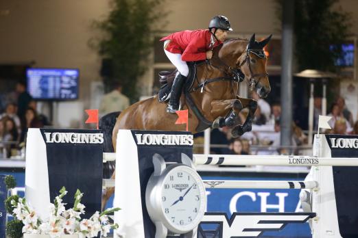 Foto: 23. der aktuellen Weltrangliste, Pius Schwizer (SUI), bei der Longines Global Champions Tour 2014 im MAGNA RACINO - Fotograf: Manfred Leitgeb