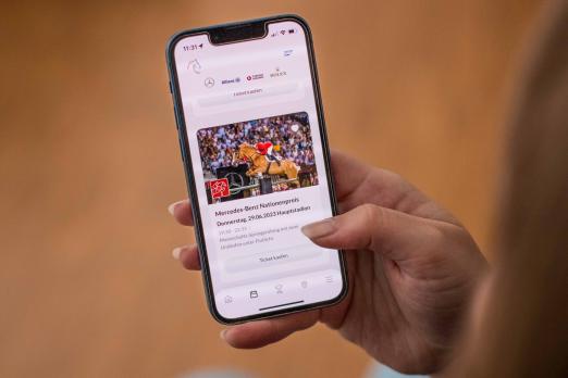 Foto:Die CHIO Aachen App in ihrem neuen Look - Fotograf: CHIO Aachen/Franziska Sack