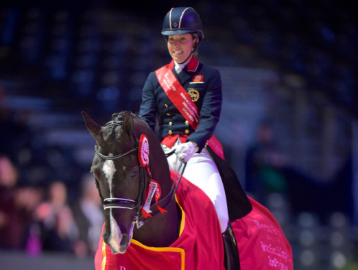 The amazing Valegro has top billing as he battles to claim the Reem Acra FEI World Cup™ Dressage title for his rider, Great Britain’s Charlotte Dujardin, for the second year in a row when the 2014/2015 Final gets underway at the Thomas & Mack Arena in Las Vegas on Thursday 16 April. (FEI/Arnd Bronkhorst) 