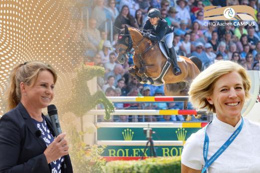 Foto: Dorothee Schneider, Gerrit Nieberg und Meredith Michaels-Beerbaum - Fotograf: CHIO Aachen